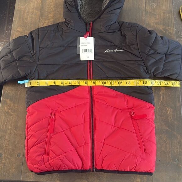 Eddie Bauer Boys' Reversible Jacket Waterproof Lightweight Fleece Hooded XS - Picture 7 of 11